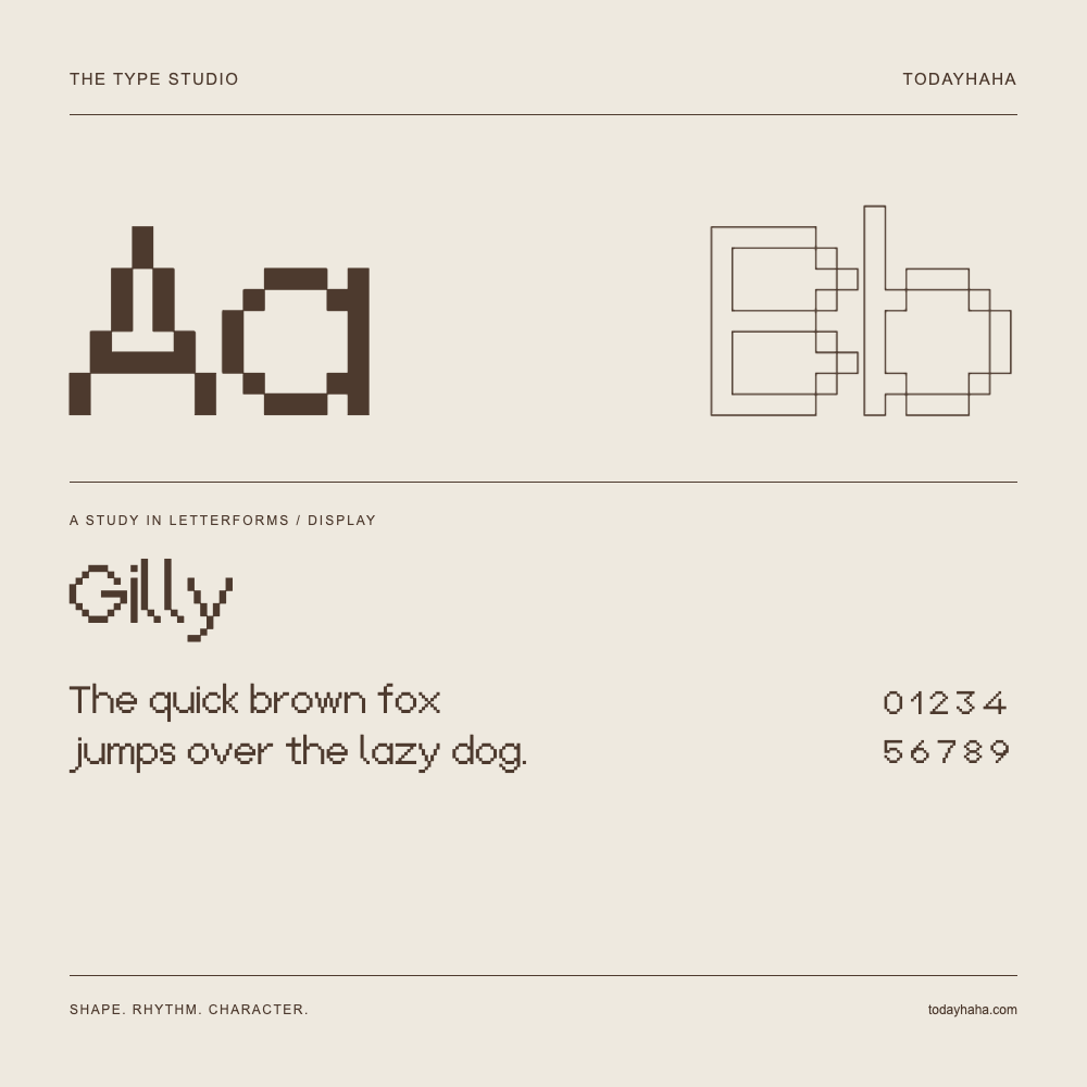 Gilly — Estudio de letras con una frase y números