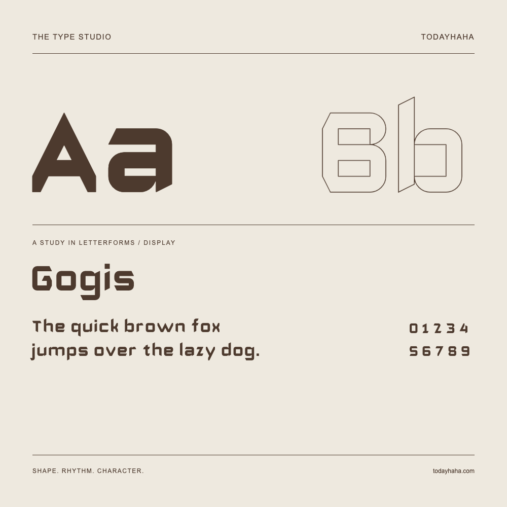 Gogis — Studio delle lettere con frase e numeri