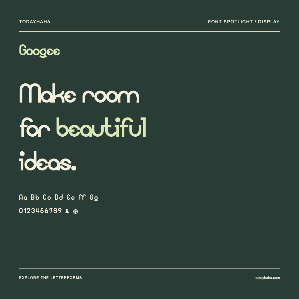 Googee — Typography poster with sample text