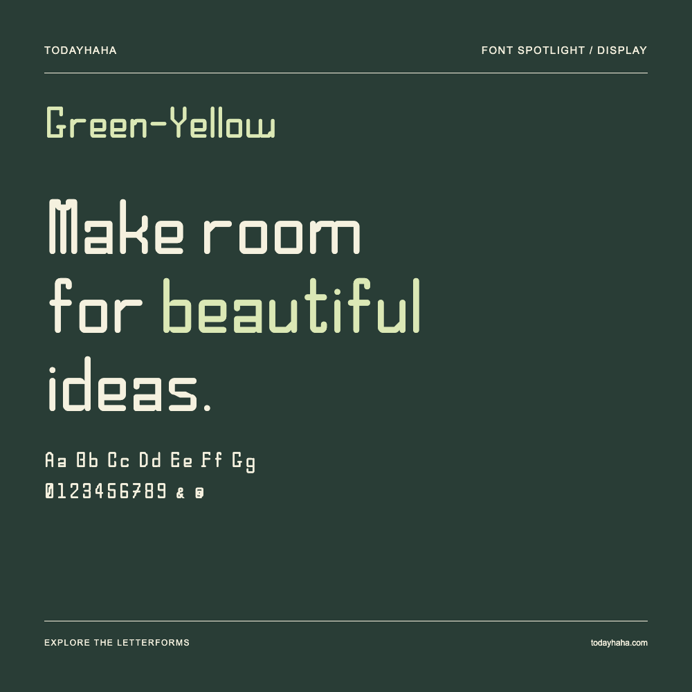 Green-Yellow — Poster tipografico con testo di esempio