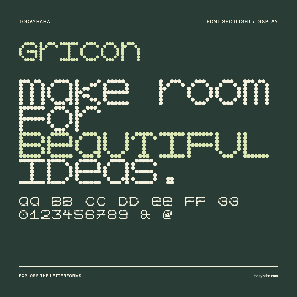 gricon — Typografieposter mit Beispieltext