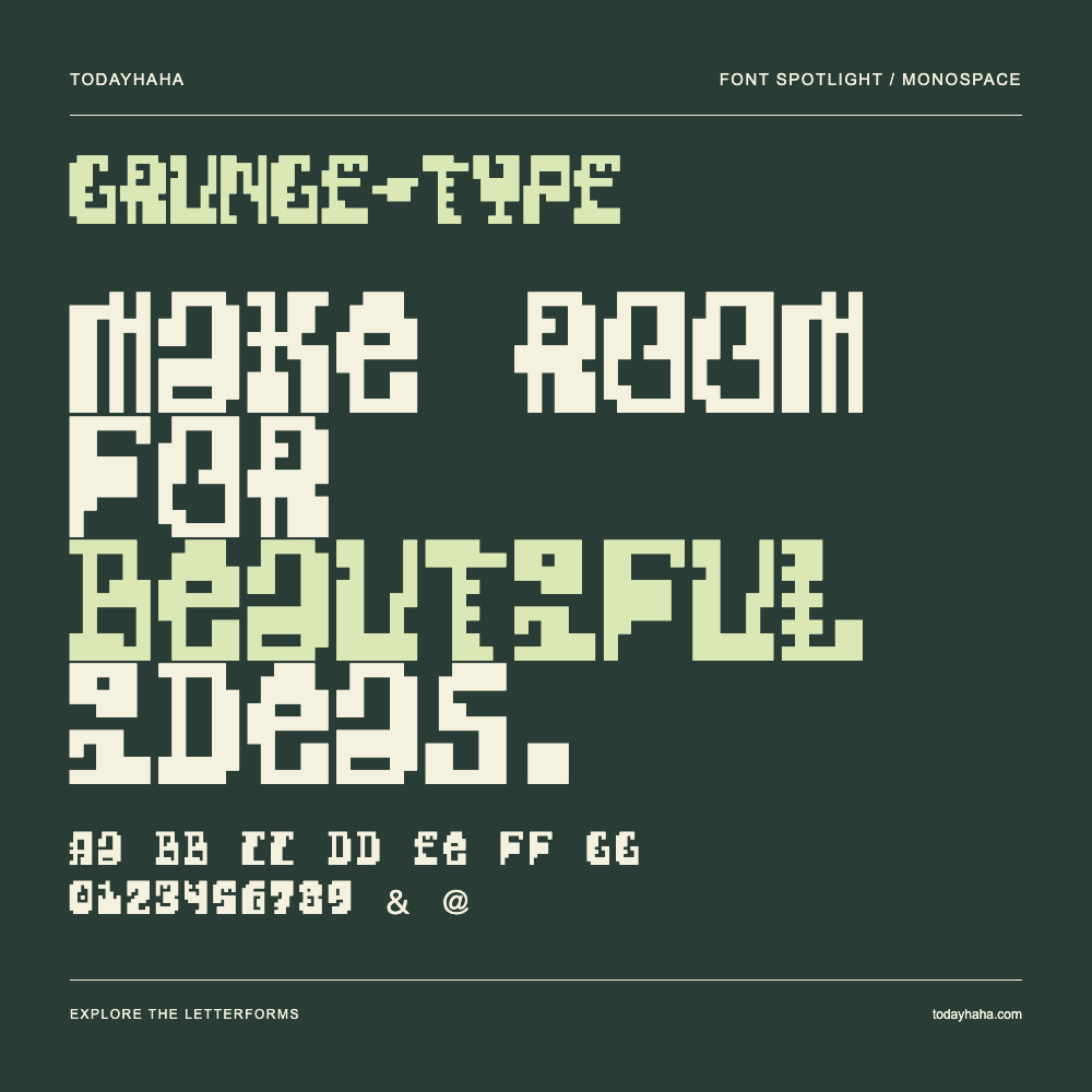 GRUNGE-TYPE — Póster tipográfico con texto de muestra