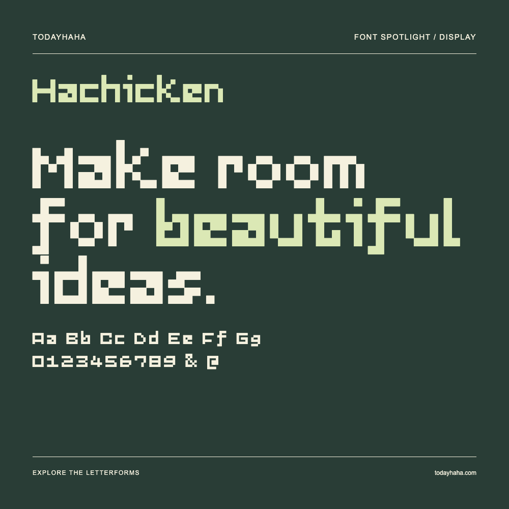 Hachicken — Poster tipografico con testo di esempio