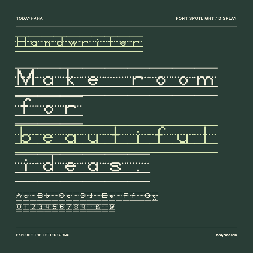 Handwriter — Póster tipográfico con texto de muestra