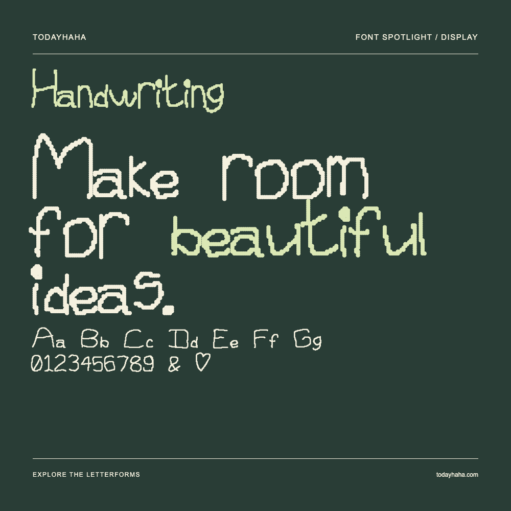 Handwriting — Typografieposter mit Beispieltext