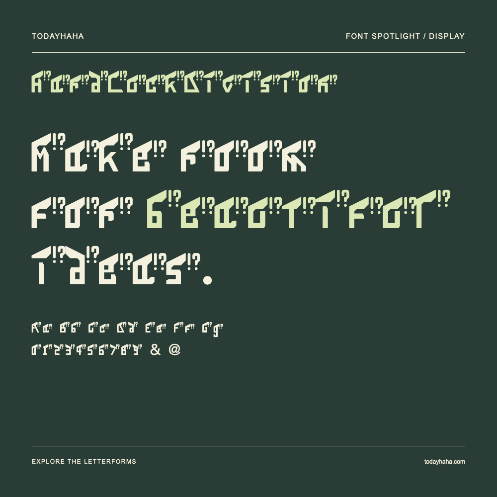 HardLuckDivision — Affiche typographique avec exemple de texte