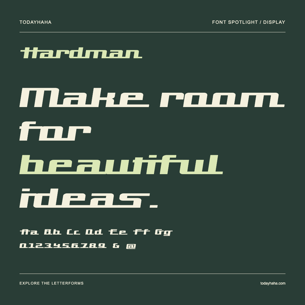 Hardman — Typography poster with sample text