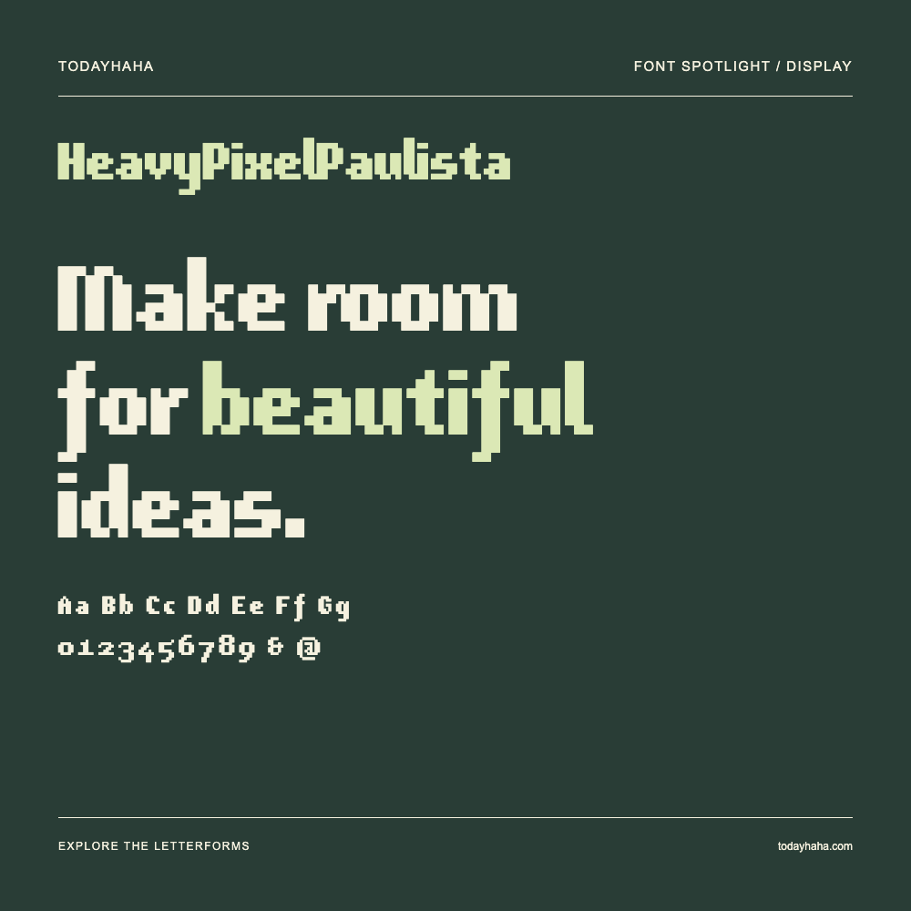 HeavyPixelPaulista — Pôster tipográfico com texto de exemplo