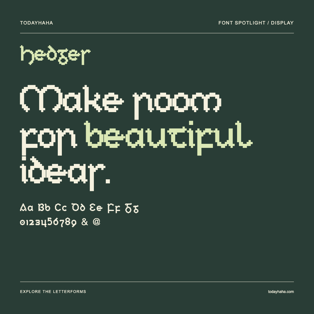 Hedges — Typografieposter mit Beispieltext