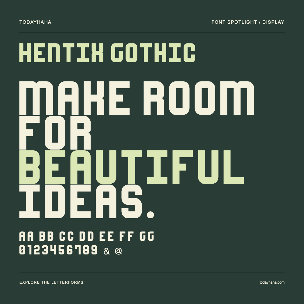 Hentix Gothic — Typography poster with sample text