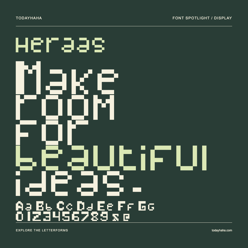 heraas — Póster tipográfico con texto de muestra