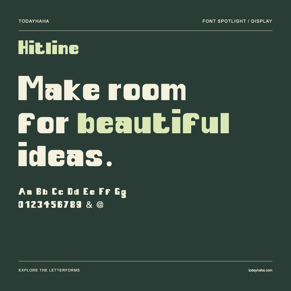 Hitline — Typografieposter mit Beispieltext