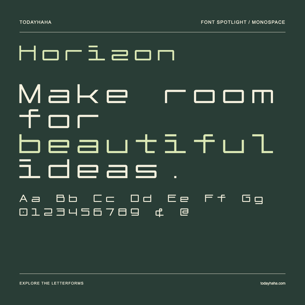 Horizon — Typography poster with sample text