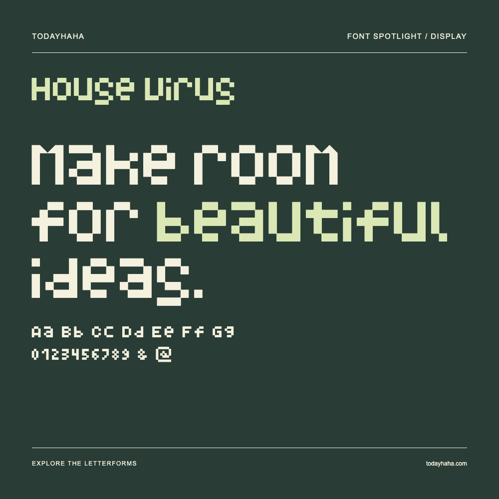 House Virus — Typography poster with sample text