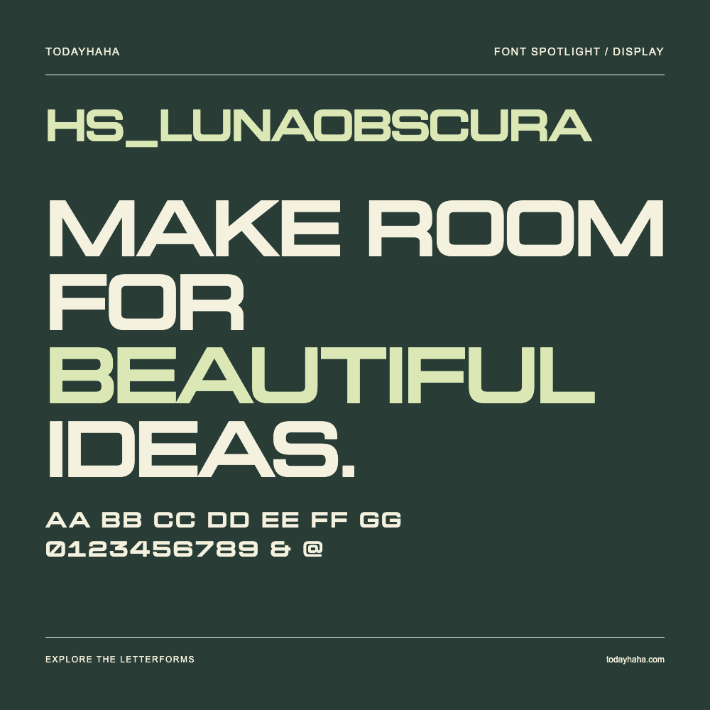 HS_LunaObscura — Typography poster with sample text
