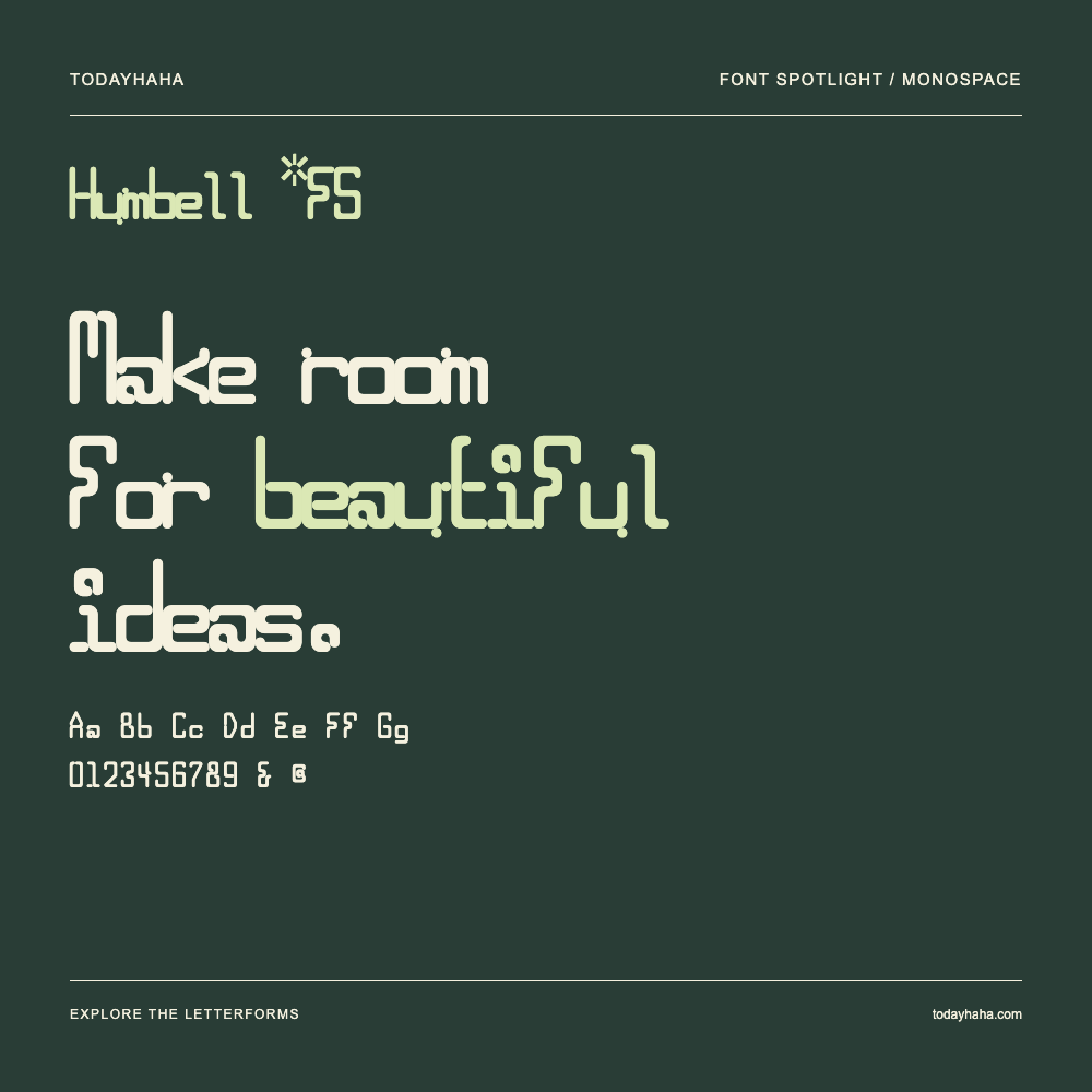 Humbell *FS — Typografieposter mit Beispieltext