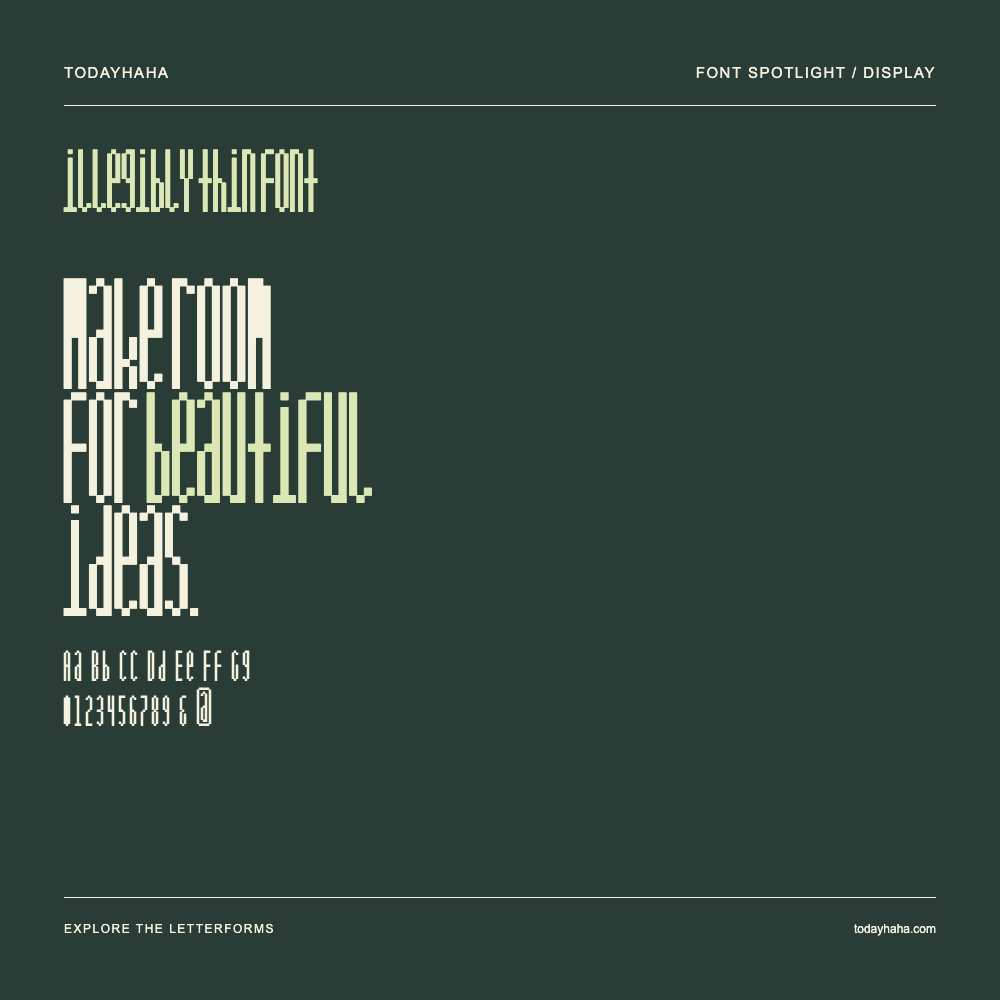 illegibly thin font — Poster tipografico con testo di esempio