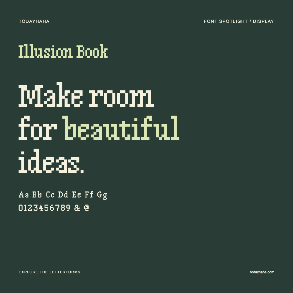 Illusion Book — Typografieposter mit Beispieltext