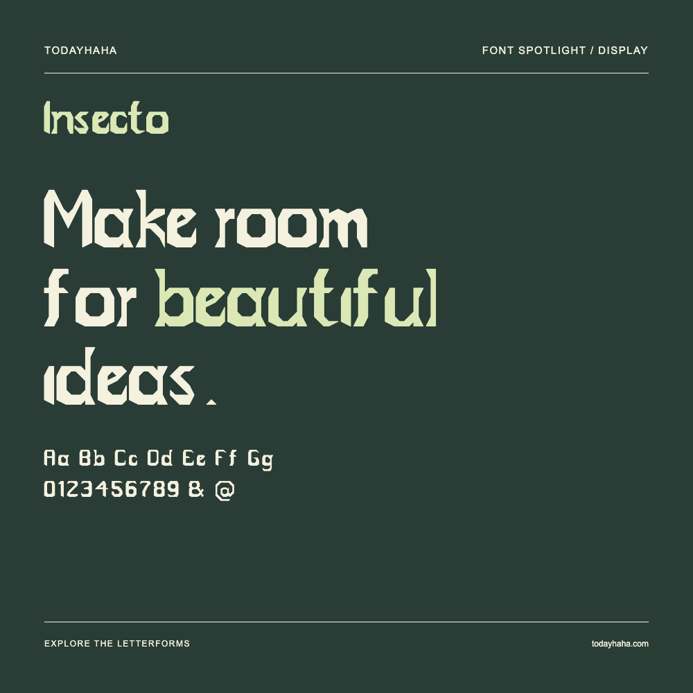 Insecto — Poster tipografico con testo di esempio