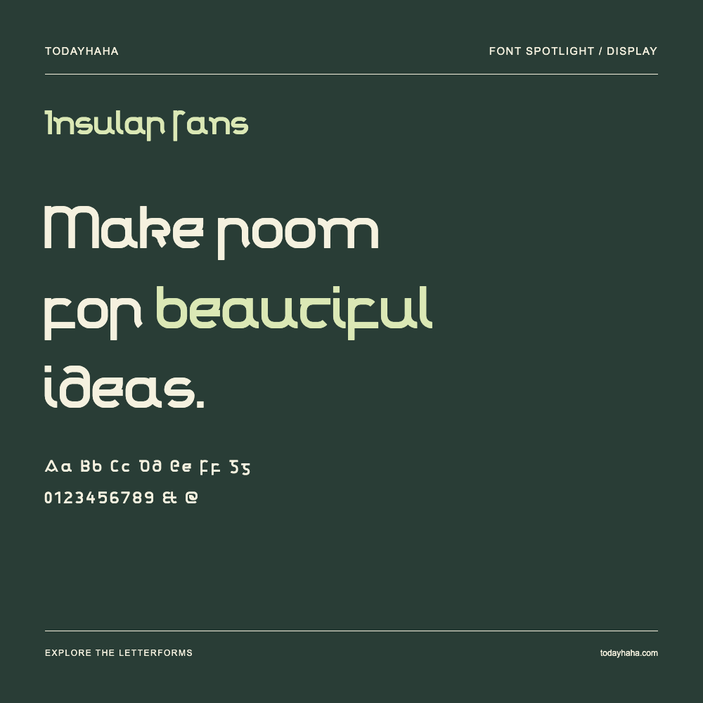Insular Sans — Typografieposter mit Beispieltext