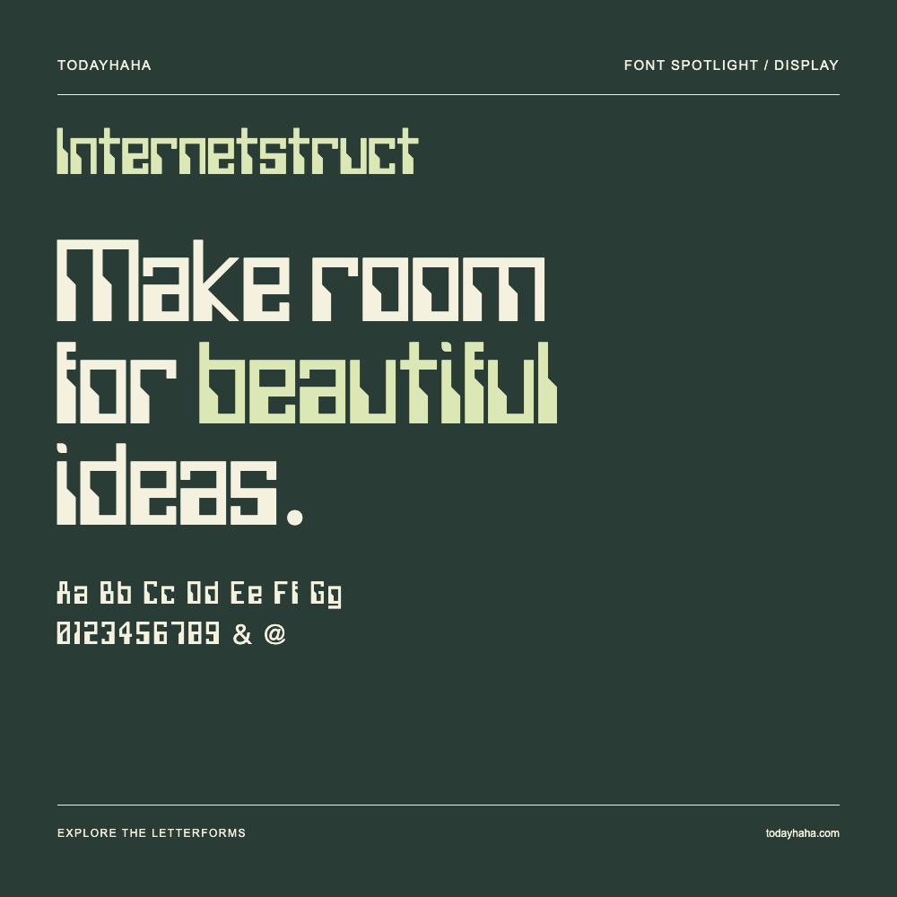 Internetstruct — Typografieposter mit Beispieltext