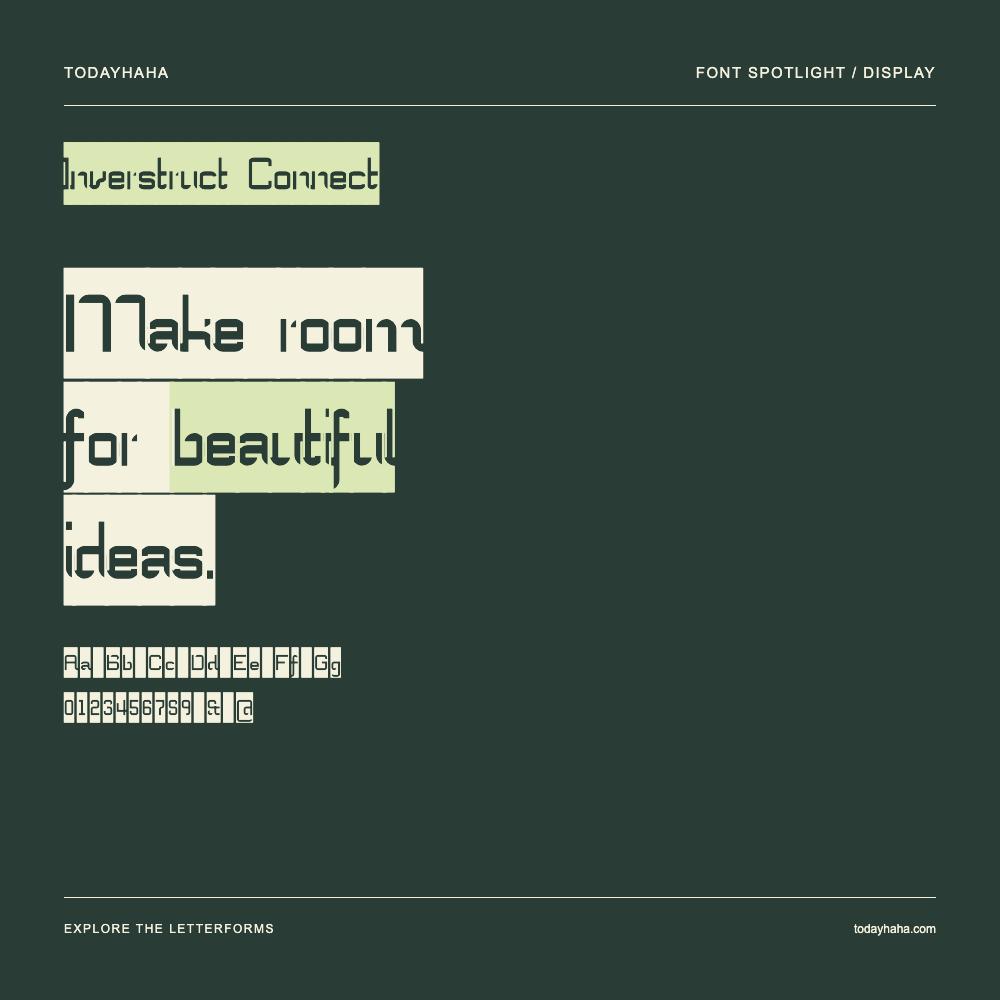 Inverstruct Connect — Typografieposter mit Beispieltext