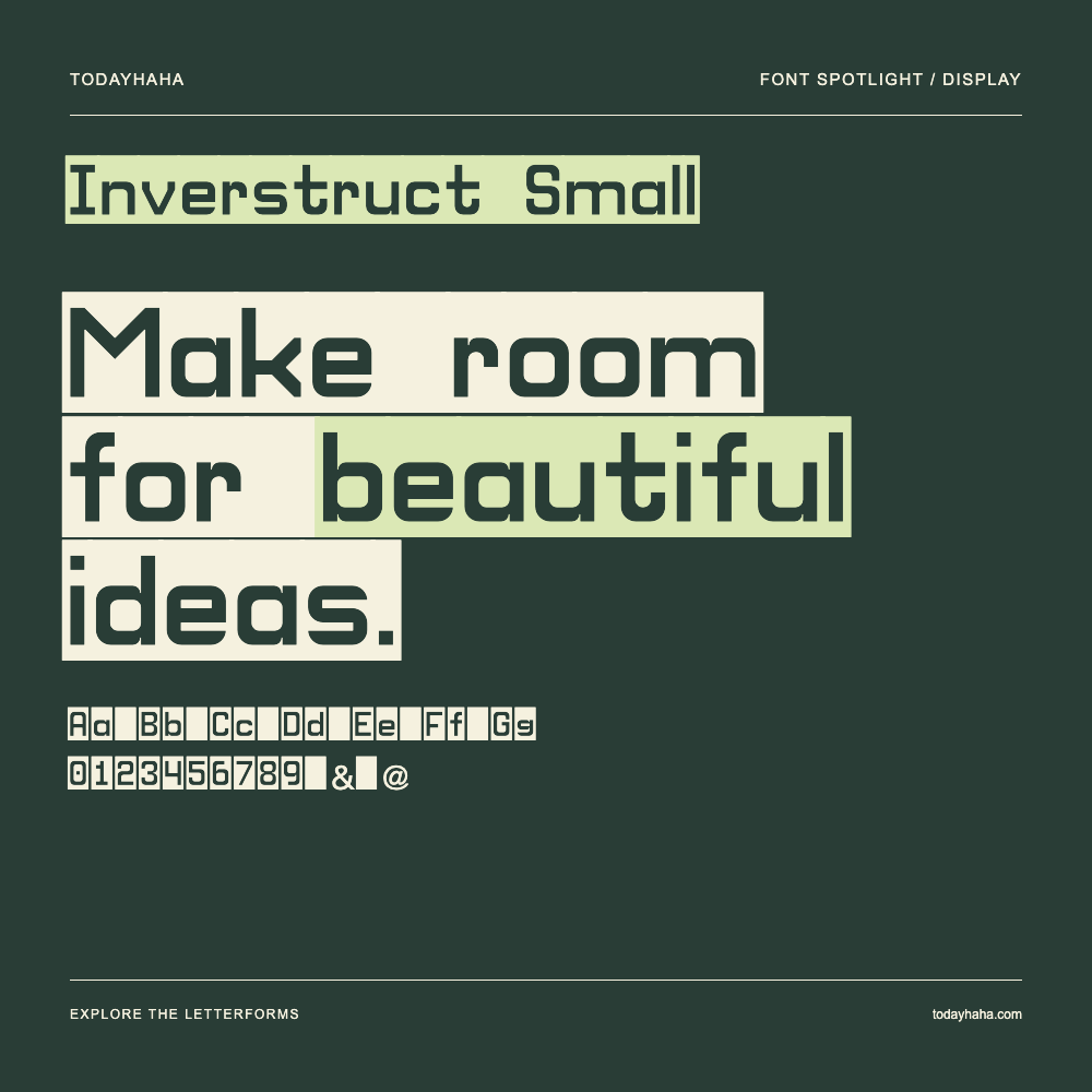 Inverstruct Small — Typografieposter mit Beispieltext