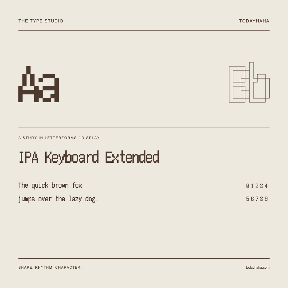 IPA Keyboard Extended — Studio delle lettere con frase e numeri