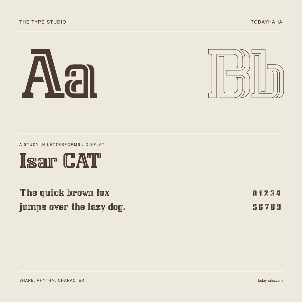 Isar CAT — Estudio de letras con una frase y números