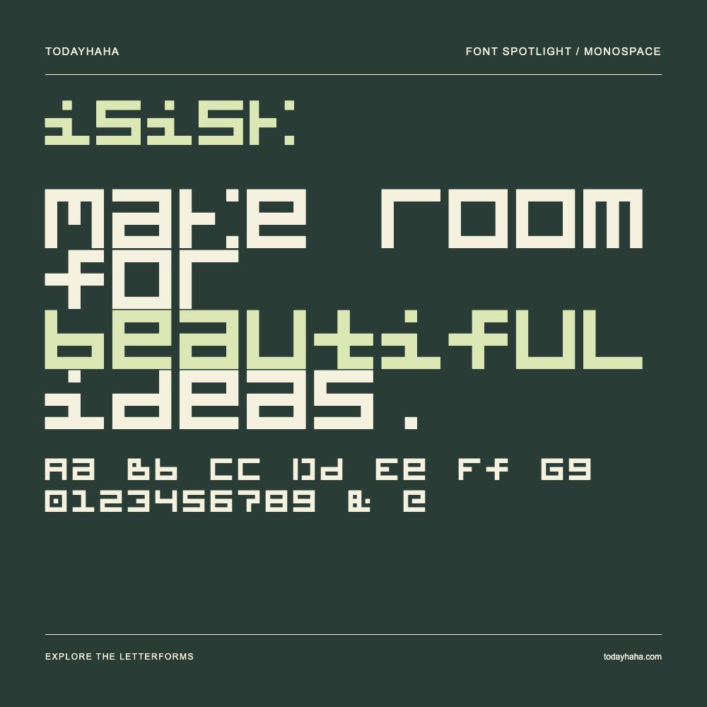 isisk — Typografieposter mit Beispieltext