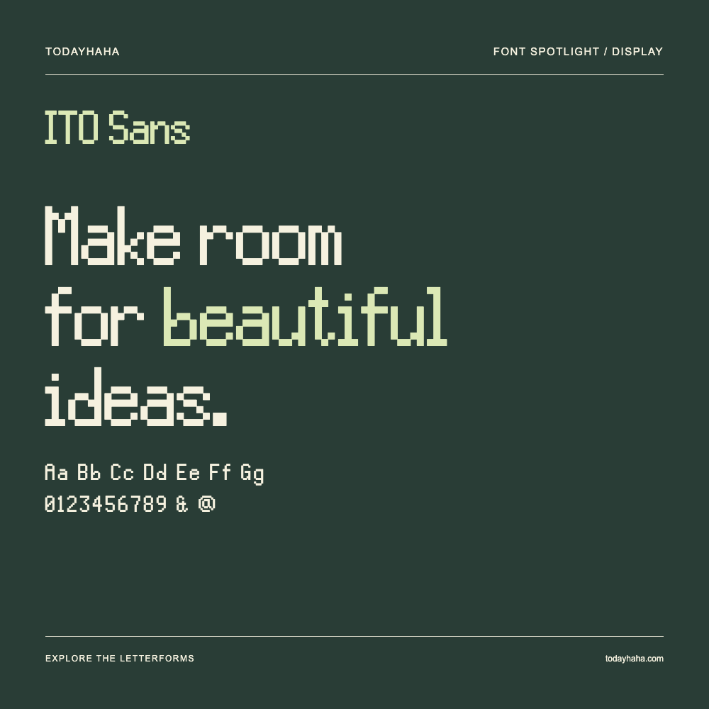 ITO Sans — Typography poster with sample text