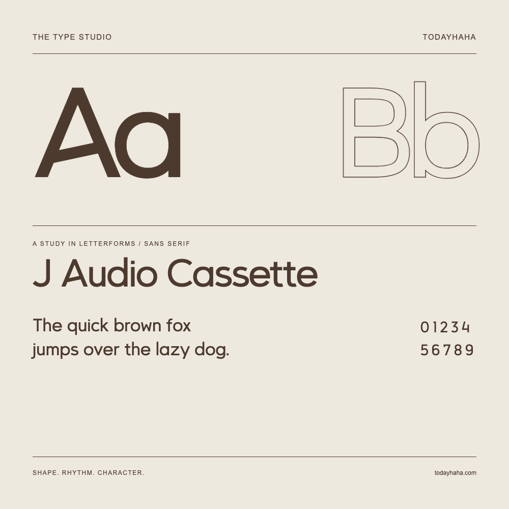 J Audio Cassette — Étude des lettres avec une phrase et des chiffres