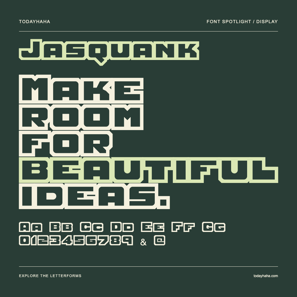 Jasquank — Poster tipografico con testo di esempio