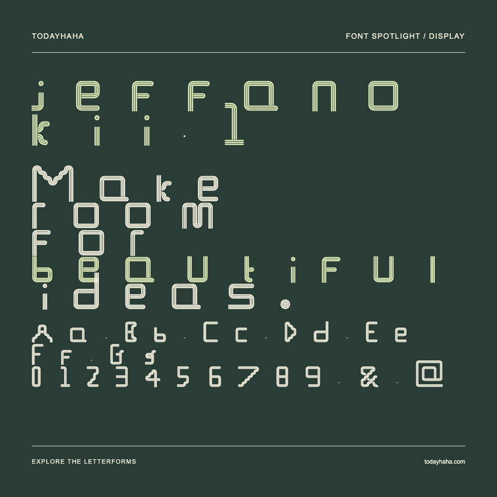 jeffanokii 1 — Affiche typographique avec exemple de texte
