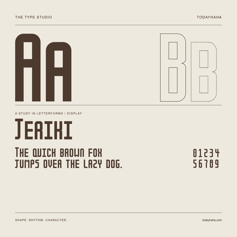 Jeriki — Étude des lettres avec une phrase et des chiffres