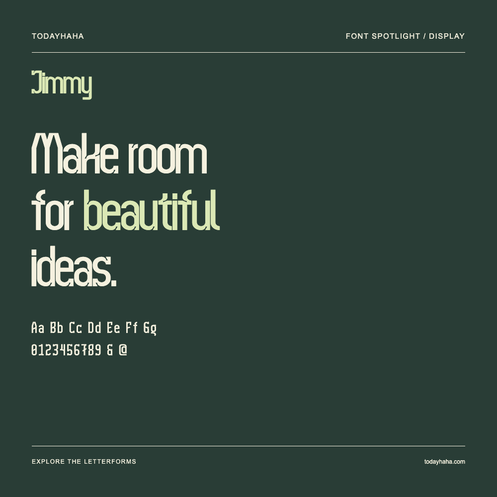 Jimmy — Typography poster with sample text