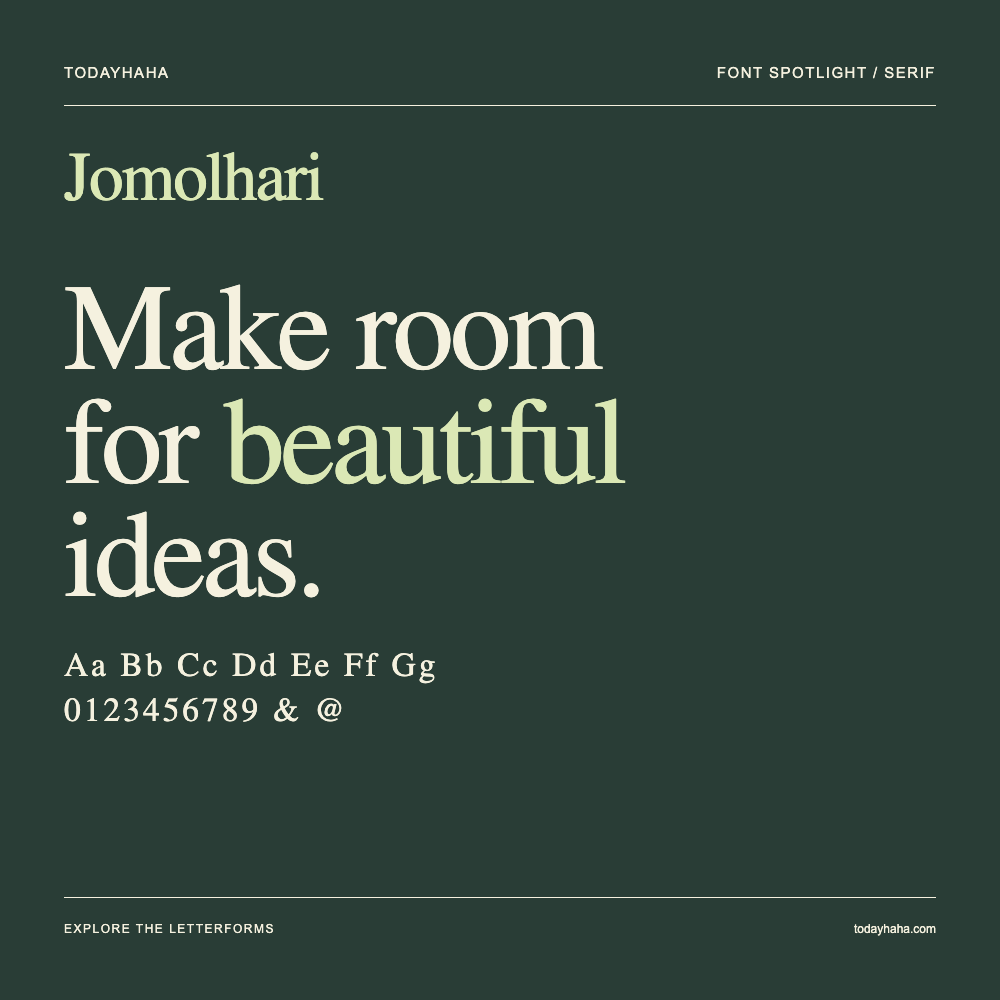 Jomolhari — Poster tipografico con testo di esempio