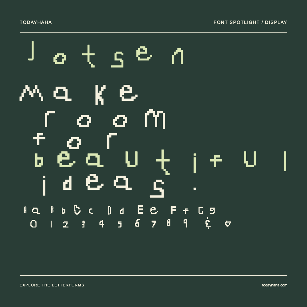 Jotsen — Affiche typographique avec exemple de texte