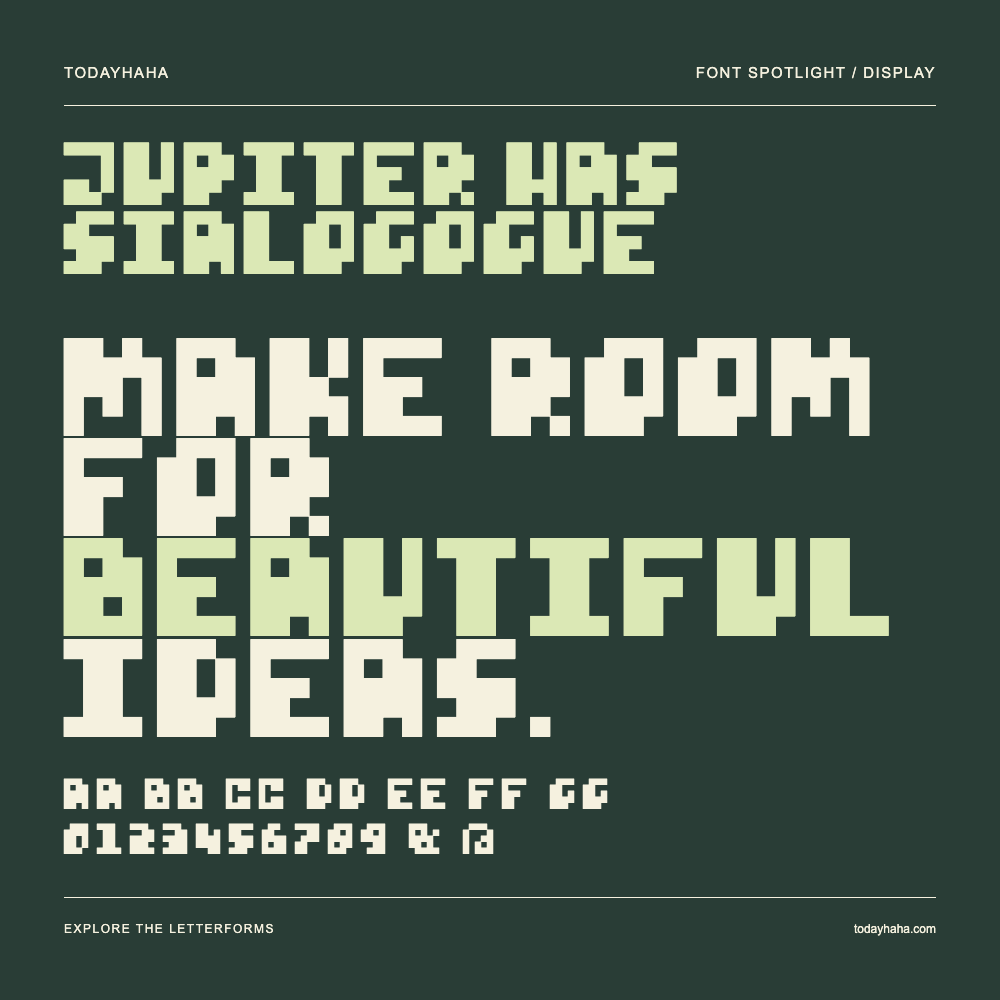 Jupiter Has Sialogogue — Typography poster with sample text