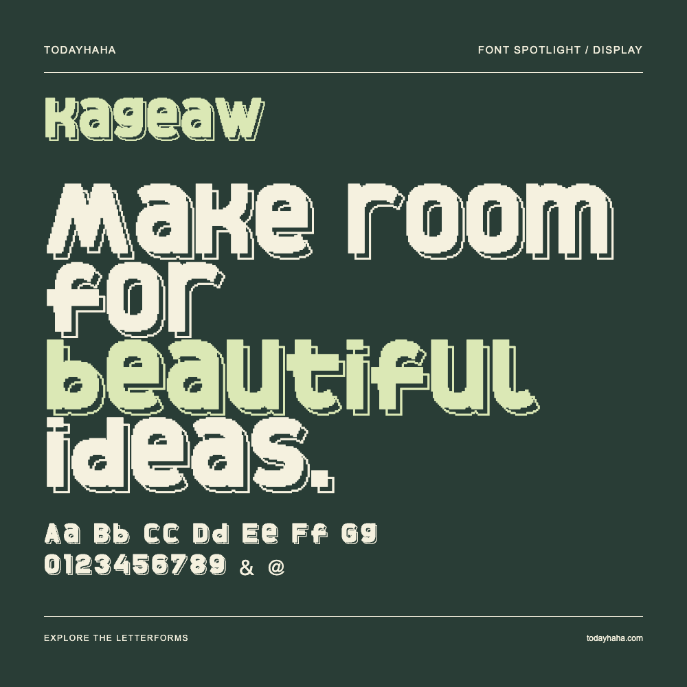 Kageaw — Typography poster with sample text