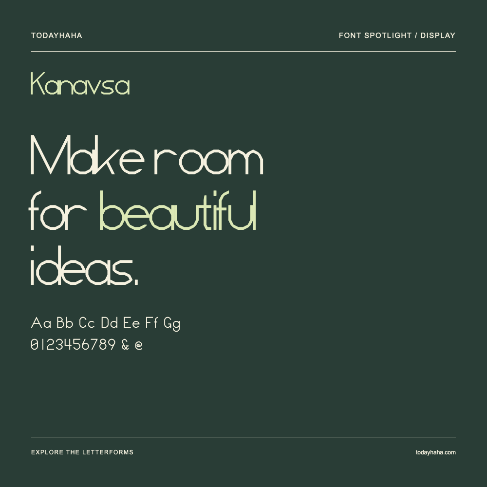 Kanavsa — Poster tipografico con testo di esempio