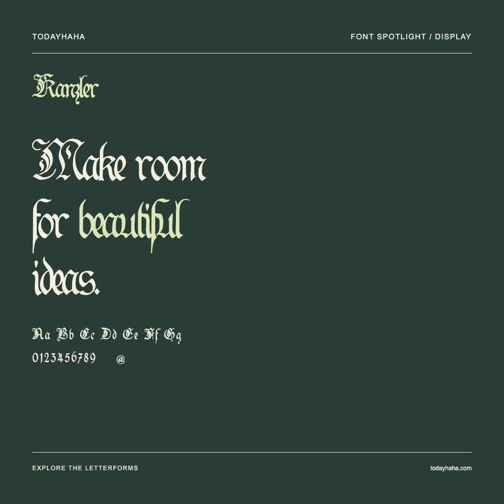 Kanzler — Typografieposter mit Beispieltext