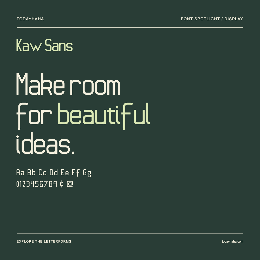 Kaw Sans — Typografieposter mit Beispieltext