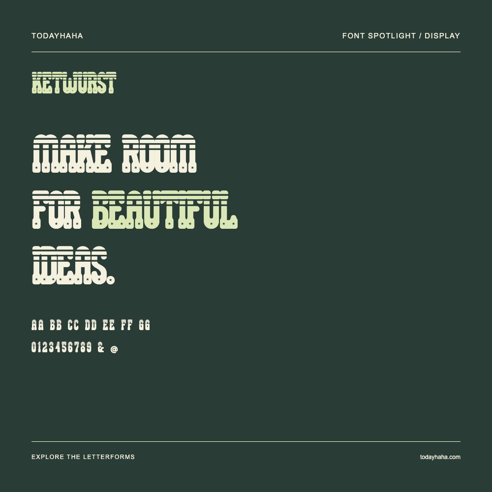 Ketwurst — Affiche typographique avec exemple de texte