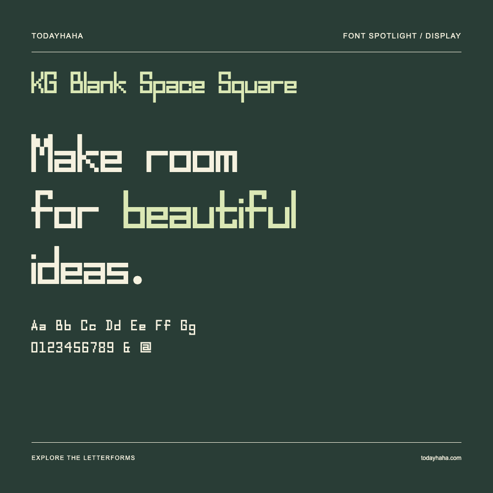 KG Blank Space Square — Póster tipográfico con texto de muestra