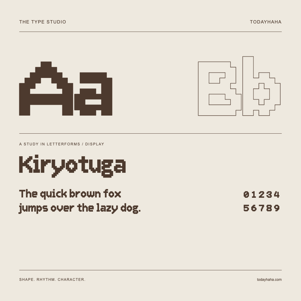 Kiryotuga — Étude des lettres avec une phrase et des chiffres