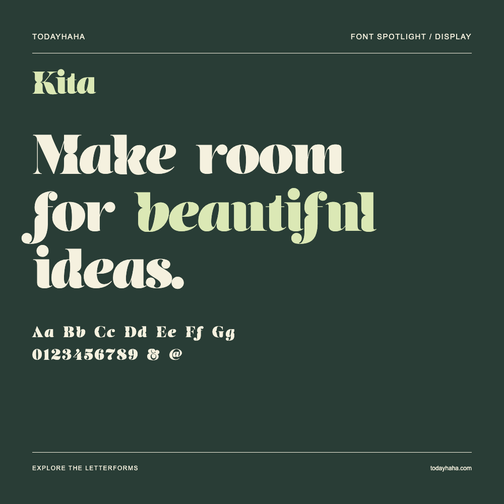 Kita — Typografieposter mit Beispieltext