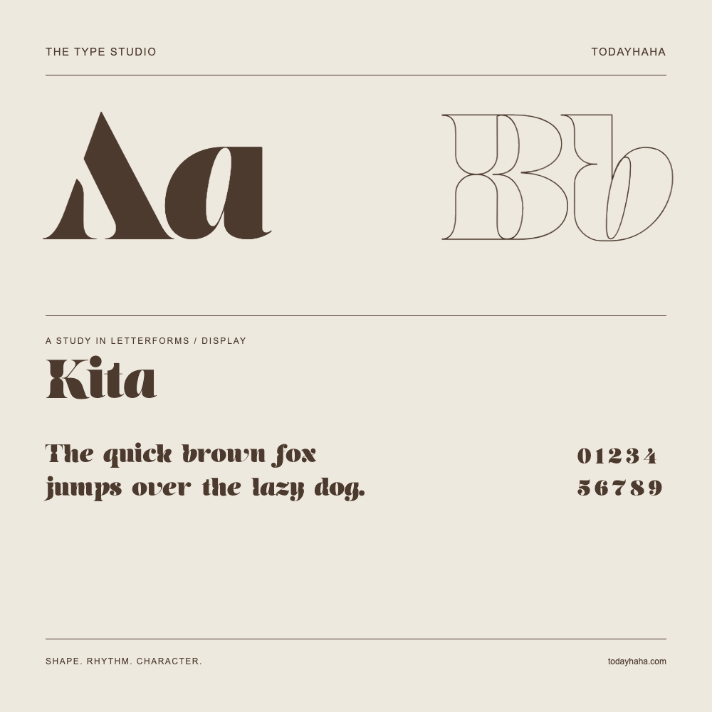 Kita — Buchstabenstudie mit Beispielsatz und Ziffern