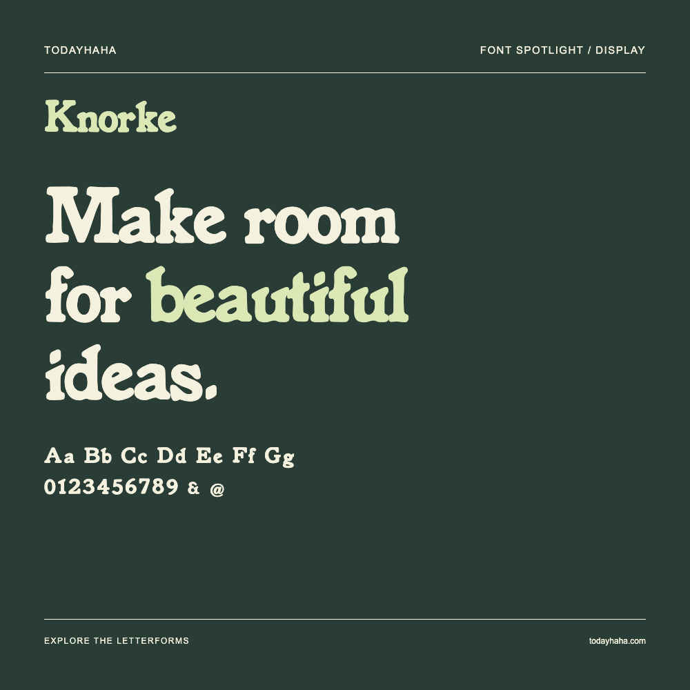 Knorke — Typografieposter mit Beispieltext