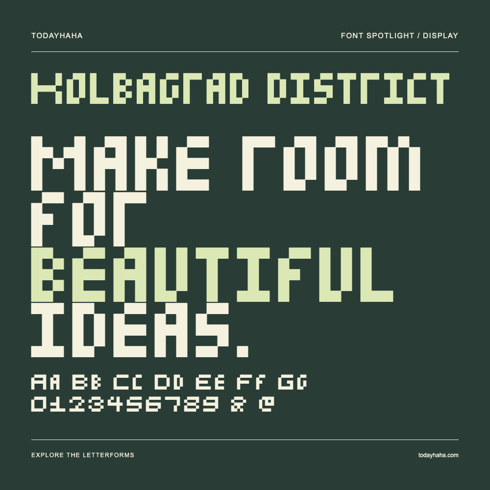 Kolbagrad district — Póster tipográfico con texto de muestra